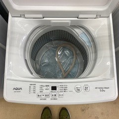 【ドリーム池田店】◎ジモティー割対象品◎AQUA アクア 5.0kg洗濯機 AQW-S5E2 2022年製 【47286】の画像