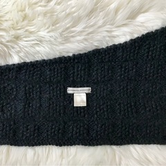 フランス製 ミカエラバーガー/レザーアクセントスヌード美品〜おしゃれ度UPの画像