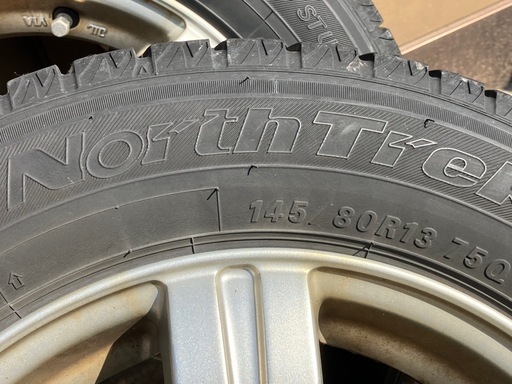 軽自動車　　スタッドレス　アルミホイルセット