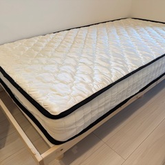【シングル】ベッドフレーム＆マットレスの画像