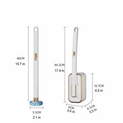 【新品未使用】壁掛け式 トイレブラシセット 使い捨てブラシ付き ホルダー付き の画像