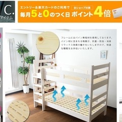二段ベッド ロータイプの画像