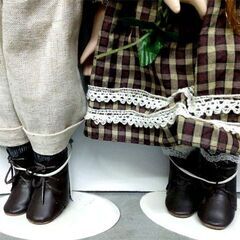 ★動画有り！　高さ約34cm　Porcelain Doll　ポーセリンドール ビスクドール　キスカップルの画像