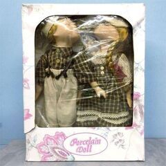 ★動画有り！　高さ約34cm　Porcelain Doll　ポーセリンドール ビスクドール　キスカップルの画像