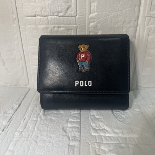 レア品　POLO RALPH LAUREN ポロベア 三つ折り財布 ブラック