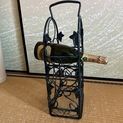 鉄製　ワインラック　ダークグリーン　　外国ブランドの画像