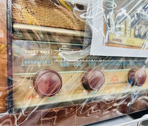 【超希少品】1949年製 70年前の真空管ラジオ ナショナルスーパー 6A-4型 メンテナンス済 アンティーク 昭和24年