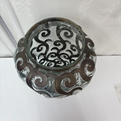 【🐤買取市場 柴田店】 I373 🌈 アンティーク輸入品 大型フラワーベース ⭐ クリーニング済の画像