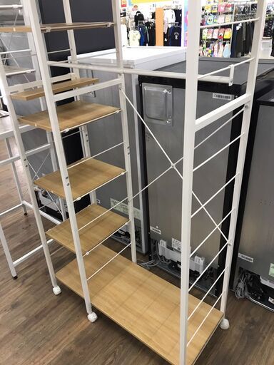 【ジャングルジャングル広陵店】家具　ラック　ホワイト×ナチュラル　収納　　【ジモティー特別価格！！】