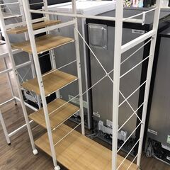 【ジャングルジャングル広陵店】家具　ラック　ホワイト×ナチュラル　収納　　【ジモティー特別価格！！】の画像