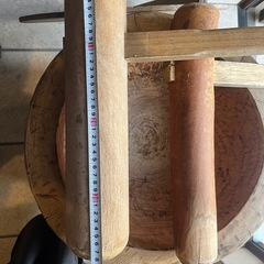 大型木製 臼・杵の画像