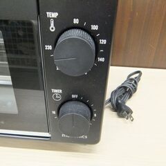 MONONICS オーブントースター PPIT-MNTS1000-BK サーモスタット付き パンパシフィック 黒 ブラック 苫小牧西店の画像