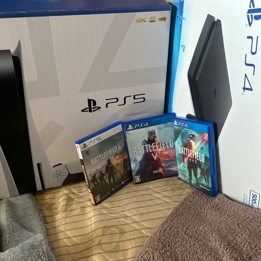 PS5、4とBFシリーズソフト3つ