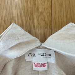 ZARA リネンブレンドオーバーオールの画像