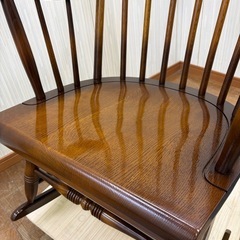 人気商品!! 再入荷!! 飛騨産業  ロッキングチェア 穂高 キツツキマークの木製家具!!  椅子 の画像