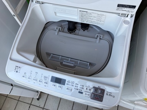 SHARP 電気洗濯乾燥機 ES-T5E5-KW.  5.5kg  0321-011