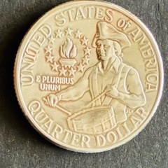アメリカ銀貨 ワシントン 25セント クオーターダラー 1776〜1976年 外国記念 硬貨の画像
