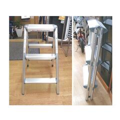 アルミ踏台 3段 DK-DA03 脚立 天板高さ76cm 踏み台 折りたたみ DCM 西岡店の画像