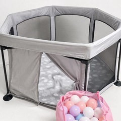 洗えてたためるポータブルベビーサークルの画像
