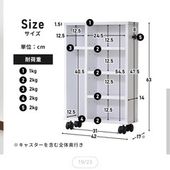 隙間収納用ラックの画像
