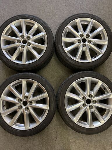 【T00142】 215/45R18　ギャランフォルティスで使用　ホイール＆夏タイヤ4本セット（ヨコハマ　ブルーアースES32）　