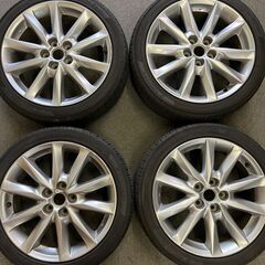 【T00142】 215/45R18　ギャランフォルティスで使用　ホイール＆夏タイヤ4本セット（ヨコハマ　ブルーアースES32）　の画像