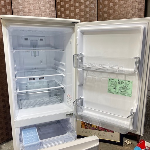?激安?動作確認済み✅?自社配送??保証付き?高年式　2023年　三菱　2ドア冷蔵庫　容量　146L  MR-P15J-W