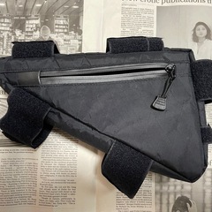 フェアウェザー　コーナーバッグ　ステムバッグ X-PAC 黒　BLUE LUG の画像