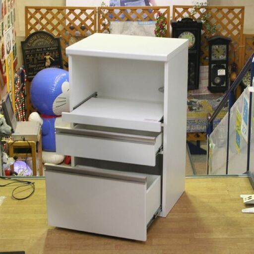 ミドルレンジボード 創愛ファニチュア クレオ60(W) 幅59×奥行45×高さ97cm エナメル塗装 モイス加工 ホワイト 札幌市 清田区 平岡