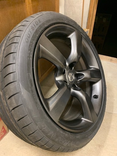 Z33 後期純正18インチ　4本セット　バリ溝夏タイヤ付き