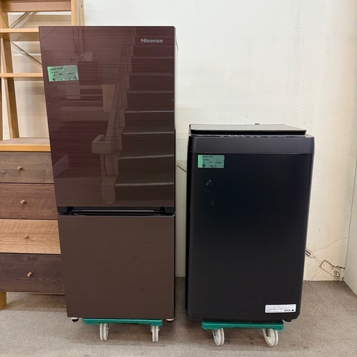 【T】家電2点セット 一人暮らし用 冷蔵庫、洗濯機