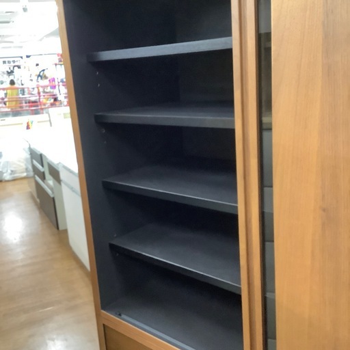 岡家具 スライド扉カップボード オフタイム【トレファク 川越店】