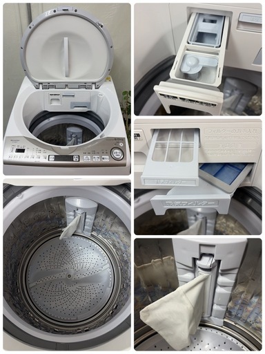 【?買取市場 6ヶ月保証】R716 ☀️ ジモティー限定特別価格！ SHARP / シャープ 洗濯乾燥機 [洗濯8.0kg /乾燥4.