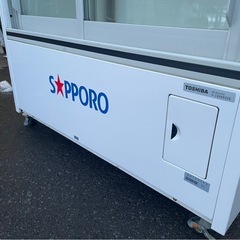 TOSHIBA　東芝　冷蔵ショーケース　SF-B101PC　228L　冷蔵庫　キャスター付　サッポロビール　酒　業務用　飲食店　厨房　稼働確認済　中古　③の画像