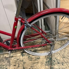 赤のギア付き自転車！の画像