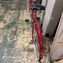 赤のギア付き自転車！の画像