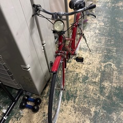 赤のギア付き自転車！の画像