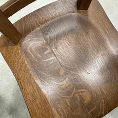 坂2603-936 ダイニングテーブルセット 椅子4脚付き ※バラ売り不可 椅子一脚座面割れ有り　キズ汚れ多数の画像