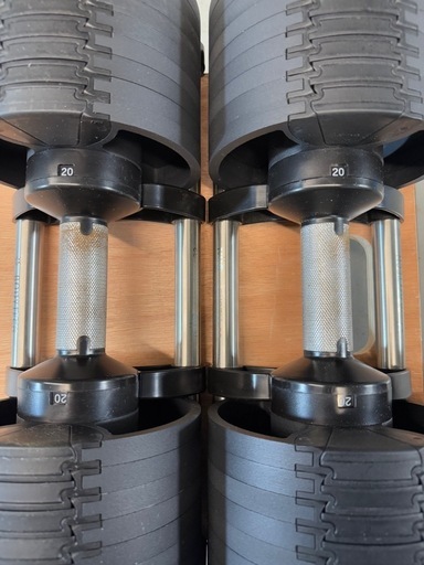 可変式ダンベル 32kg×2 FLEXBELL フレックスベル NUO スタンド、ベンチ付