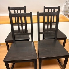 イケア     ダイニングチェア 4脚セットの画像
