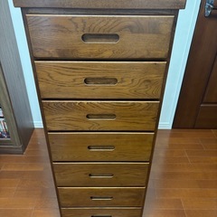 天然木　　無垢材7段チェストの画像