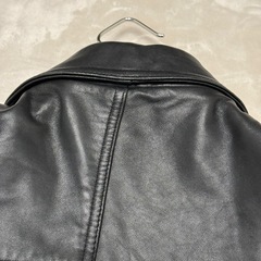 極美品★レザージャケット　羊革　本革　ラムレザー　ブラック　黒バイク　ツーリングの画像