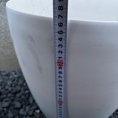 プランター　ホワイト　直径37cm（※残土引取り可能な方のみ）の画像