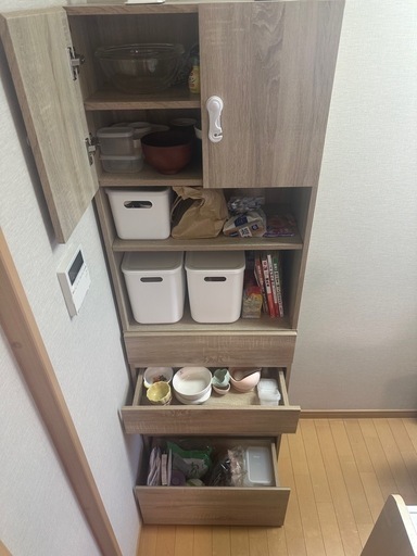 超美品/最終値下げ🚨】食器棚×衣類収納可