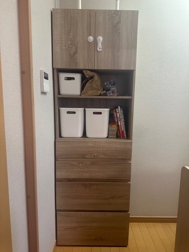 食器棚　お値下げ 超美品/最終値下げ🚨】食器棚×衣類収納可