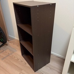 カラーボックス3段（ウォールナット）の画像