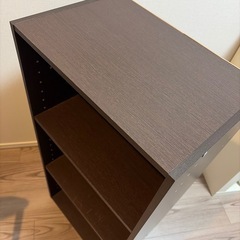 カラーボックス3段（ウォールナット）の画像