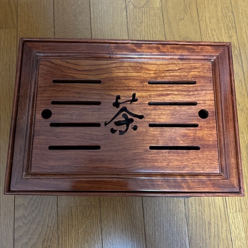 新品　花梨木茶盤