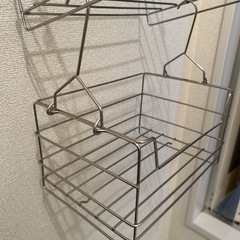 【引越しの為譲ります！4個セット】風呂イス、風呂桶、お風呂ラック   の画像