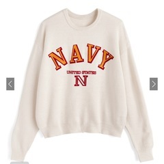 GRL ロゴプリントニットトップス【uf078】 アイボリー Fの画像